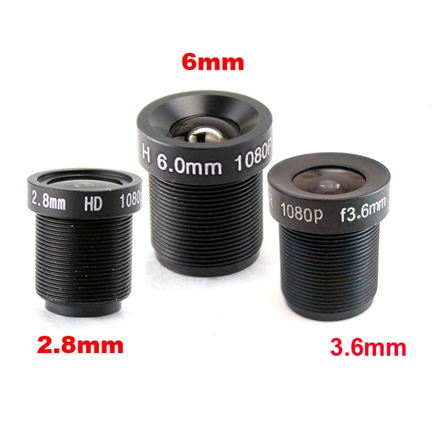 M12 Lens 1080P HD CCTV Camera Lens 1/2.7" 2.8mm 3.6mm 6mm for ahd camera ip camera cvbs camera