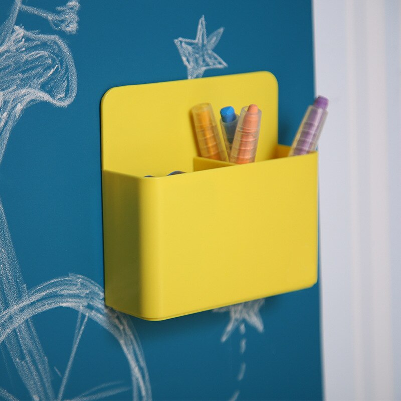 Køleskab magnetisk opbevaringsboks plastgitter gummimagnet organiseringsbeholdere penne blyantkop pladsbesparende køkkenopbevaringsværktøj