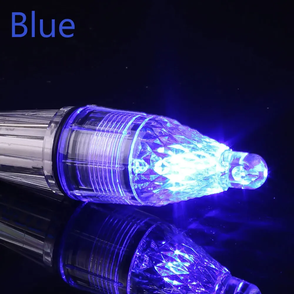 Onderwater LED Lokken Licht 12/17 cm Waterdicht Vissen Licht Kleurrijke Flash LED Aas Lamp Vissen Gereedschap, zonder Batterij: Blauw / 0-5W