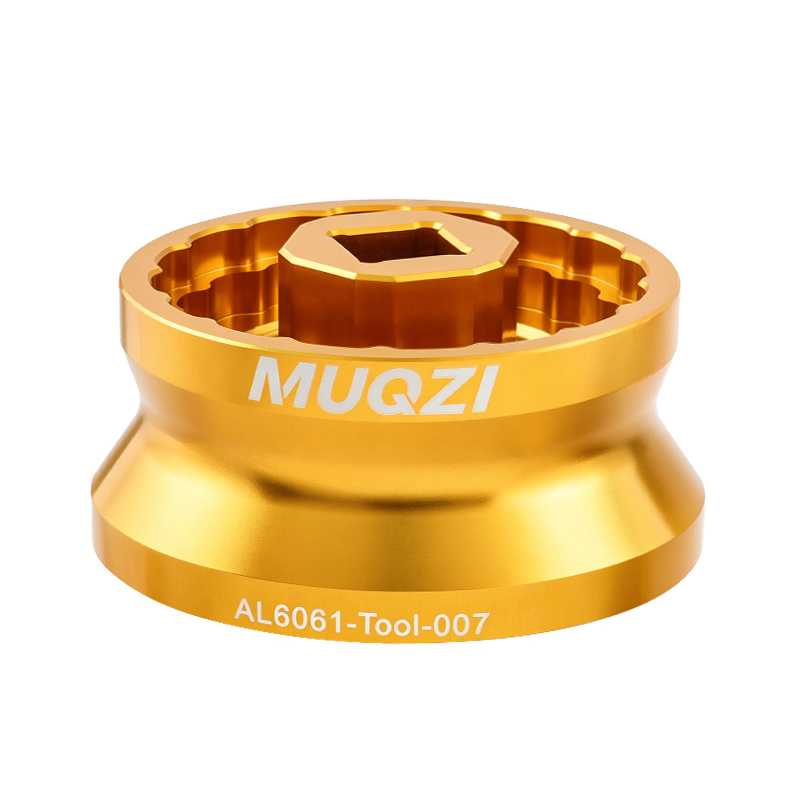 MUQZI 5-in-1 Bottom Bracket Tool for 12/16-Notch 39/41/44/46/49mm Bike Bottom Bracket Install Removal Wrench: Red