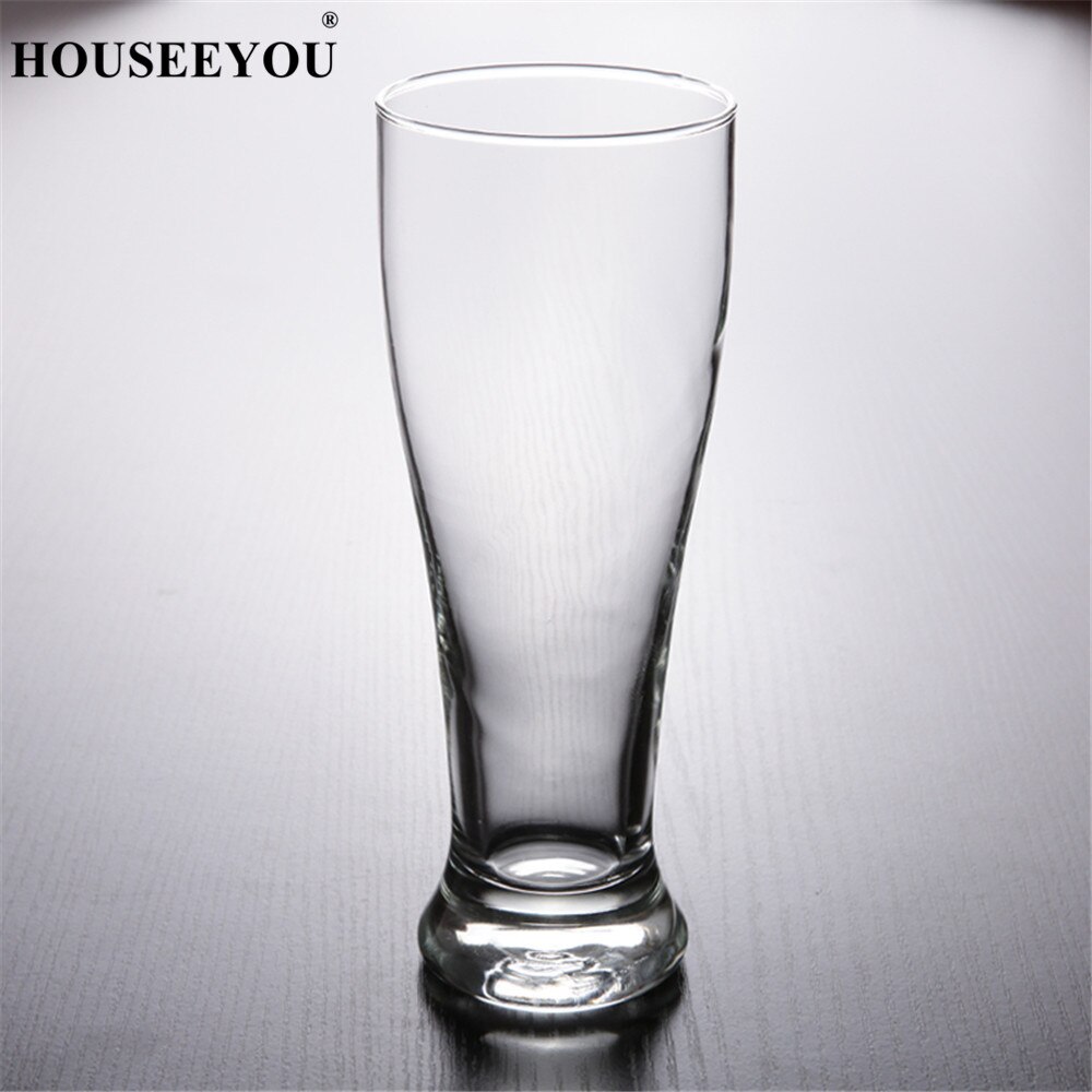 HOUSEEYOU 6Pcs/set 480ml Thick Bottom Beer Steins Juicer Water Cup Glass Mug Drinking Bottle Party Bar Restaurant Drinking Tool