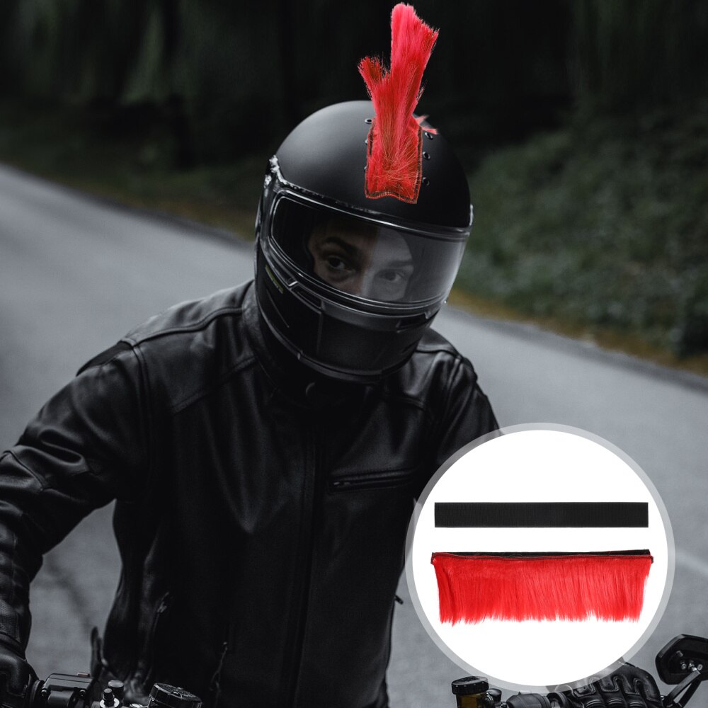 Hjelm hanekam hjelm mohawk decor motorcykel hjelm tilbehør: Rød