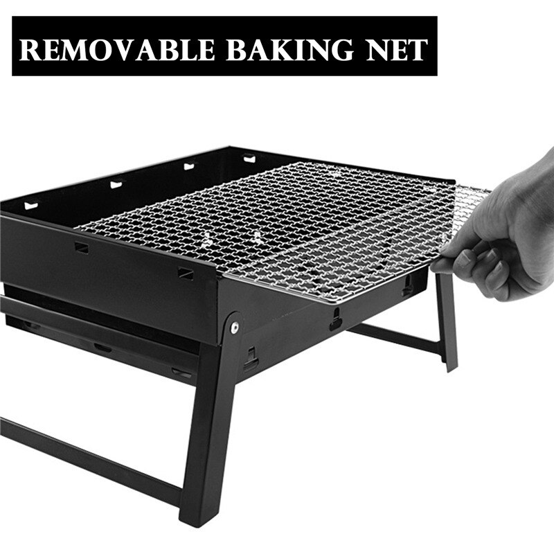 Dikker Opvouwbare Draagbare Bbq Grill Patio Barbecue Kachel Outdoor Camping Picknick Barbecue Compact Houtskool Barbecue Bbq
