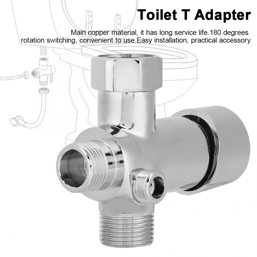 Toilet Cold Water Diverter Mixer Valve Sprayer Tee Adapter Connector US Standard 7/8in