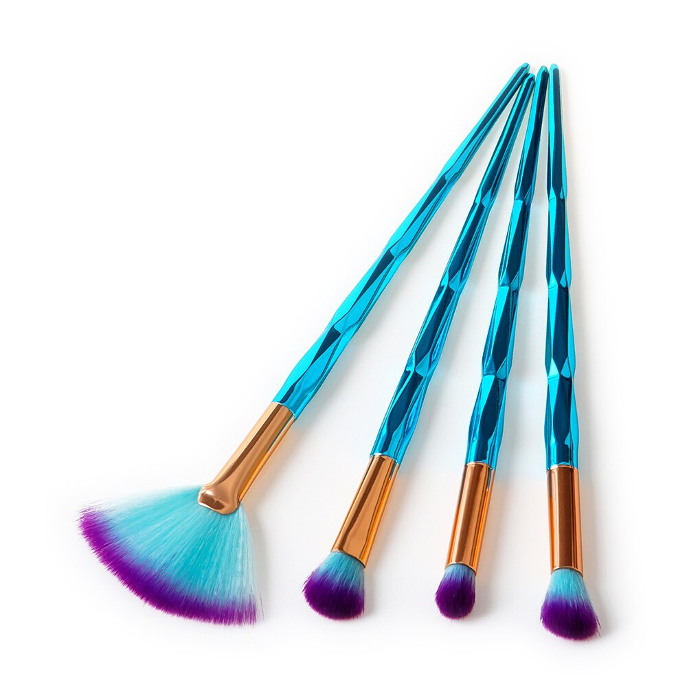 Vrouwen Mode 4Pcs Diamond Cosmetische Wenkbrauw Eyeshadow Brush Makeup Brush Sets Kits Gereedschap 0806