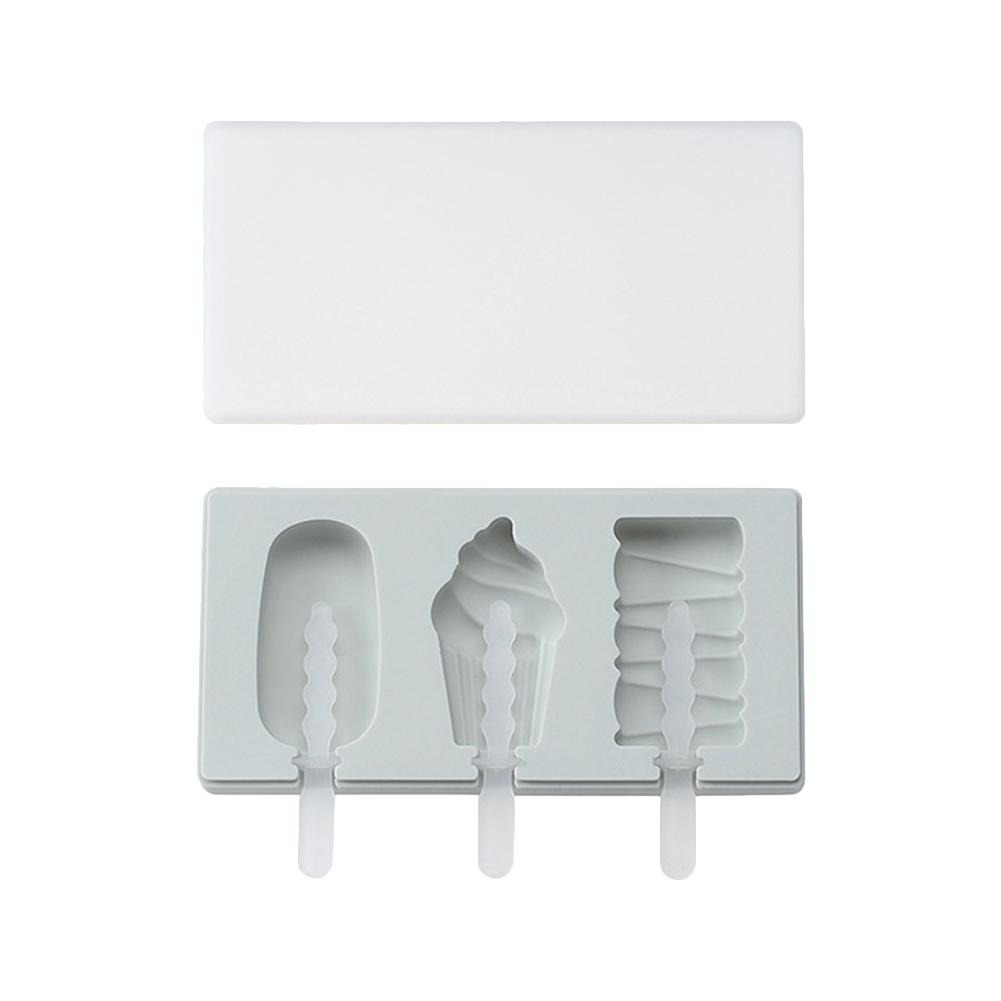 Silicone Ice Pop Molds 3-Cavity Funny Popsicle Mold Ice Cream Mould DIY Candy Chocolate Soap Jelly Moulds Tray