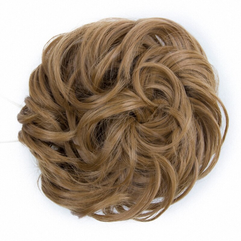 Synthetic Bun Wavy Hair Drawstring Chignon Messy Extensions HairPiece Scrunchie High Temperture Fiber: #27
