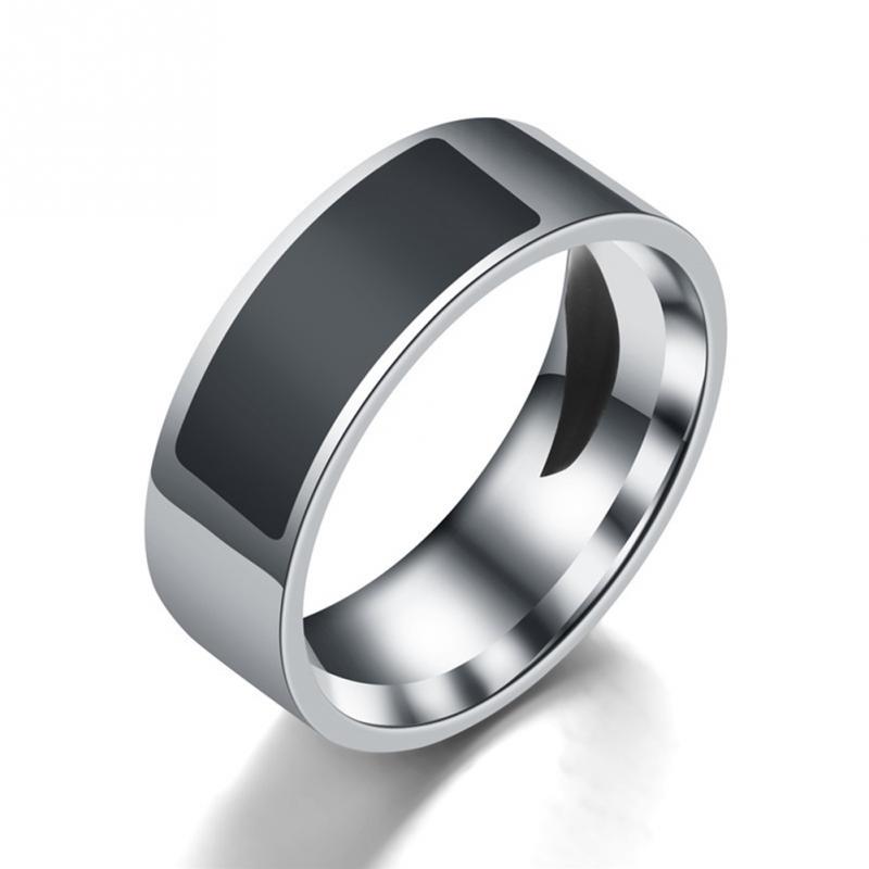 Nyeste smart magi nfc ringe multifunksjonell vanntett intelligent slitasje til android vinduer telefoner utstyr finger digital ringe: Størrelse 12 / Svart