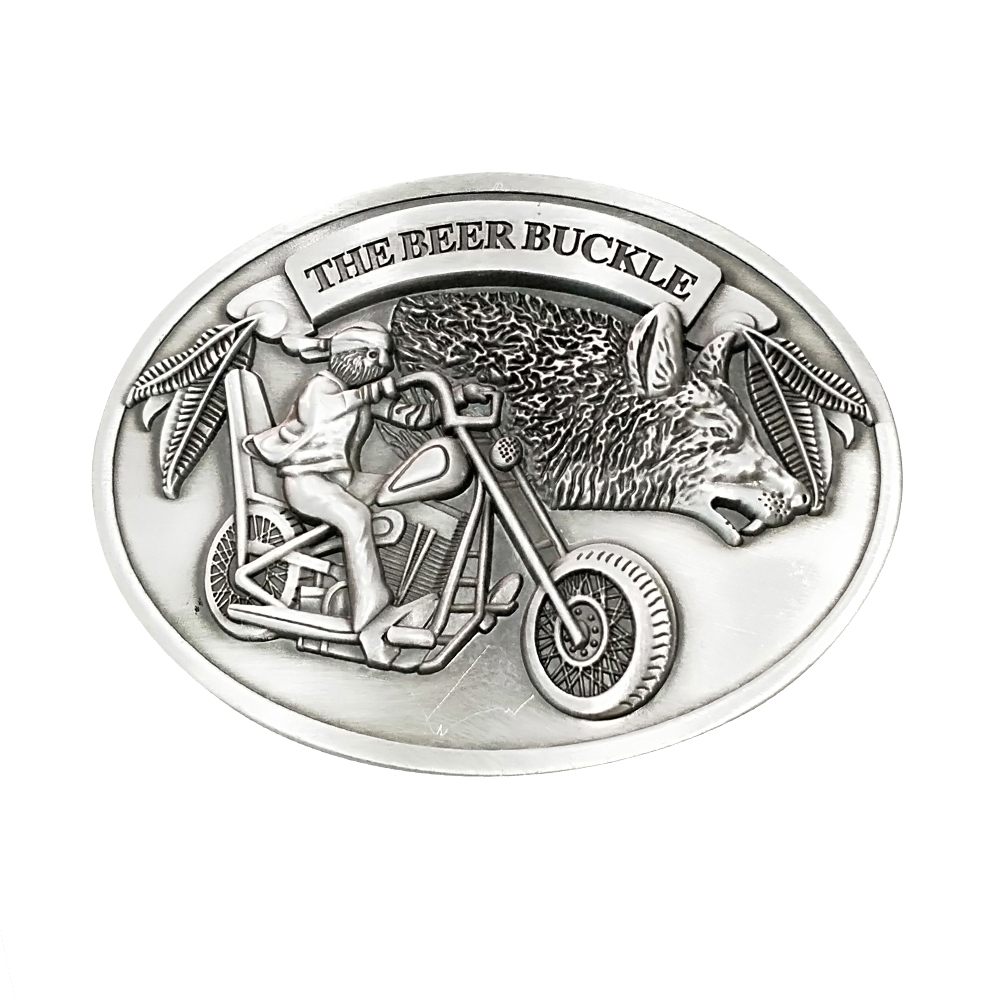 draussen Metall Bierkopf Gürtel Lustige Flaschenschnalle für Camping Dosenhalter: Silber