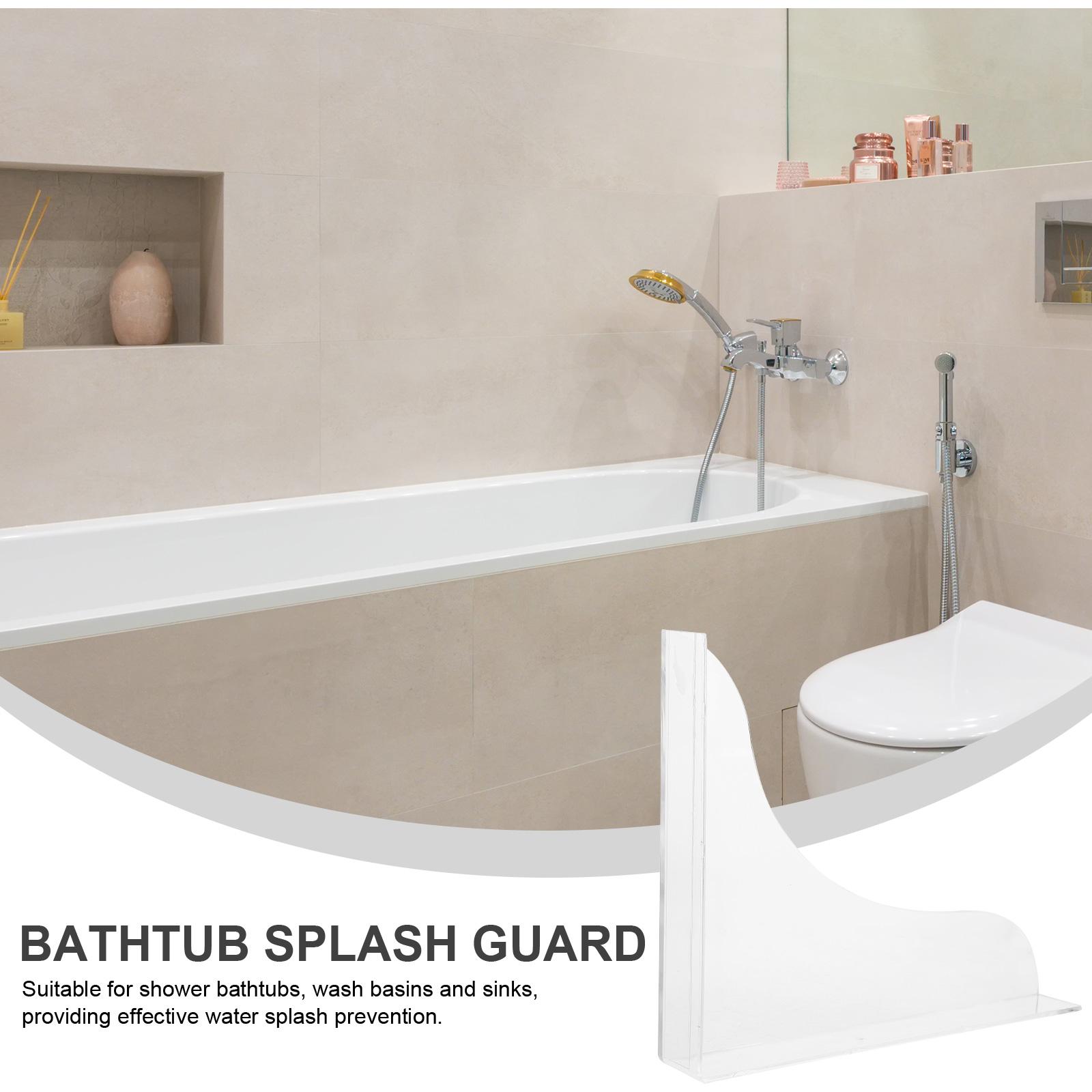 Ensemble de protection contre les éclaboussures, 2 pièces, pour salle de bains, évier, baignoire, coin de douche, bouchon d'eau, protection anti-éclaboussures en acrylique, installation de vidange