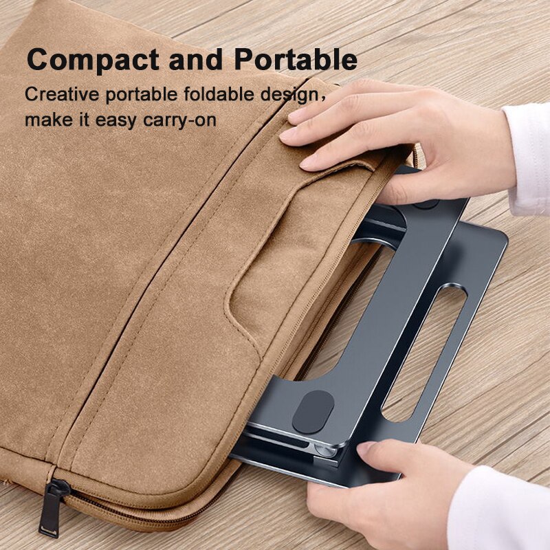Adjustable Laptop Stand Base Support Notebook Stand For Macbook Tablet Computer iPad Cooling Pad Bracket Table With Phone Holder