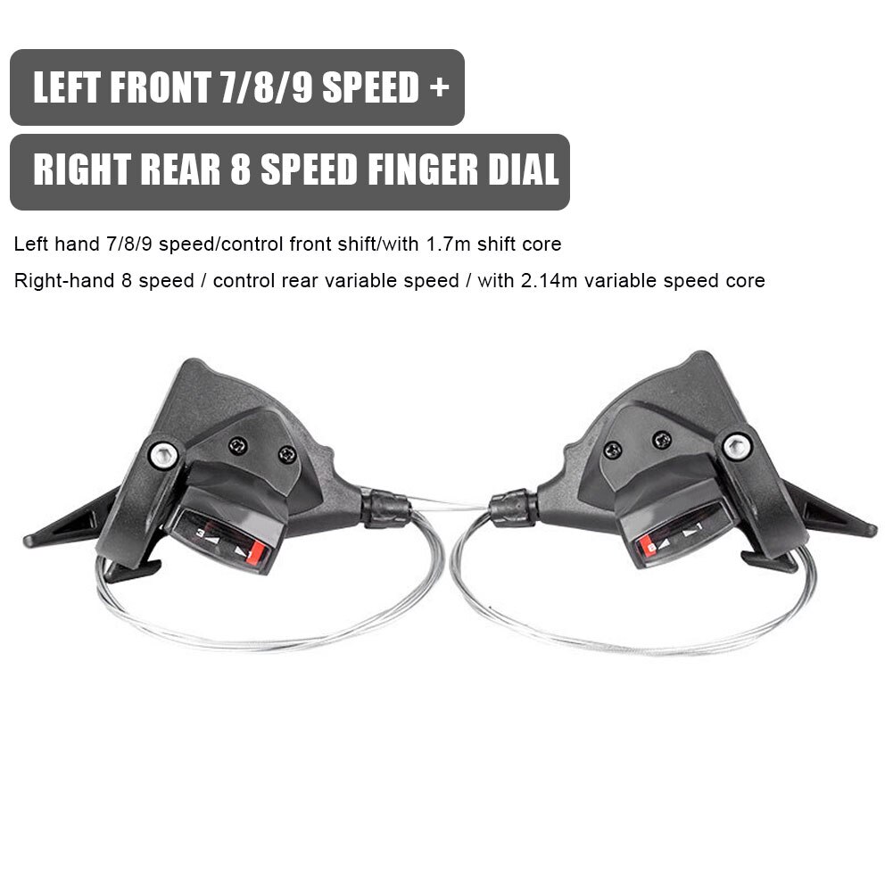 MTB 24/ 27Speed Finger Gear Shifter 8/9/10/11Speed Split Finger Lever Left Right Gear Shifter for Shimano Transmission System: 3x8 speed finger