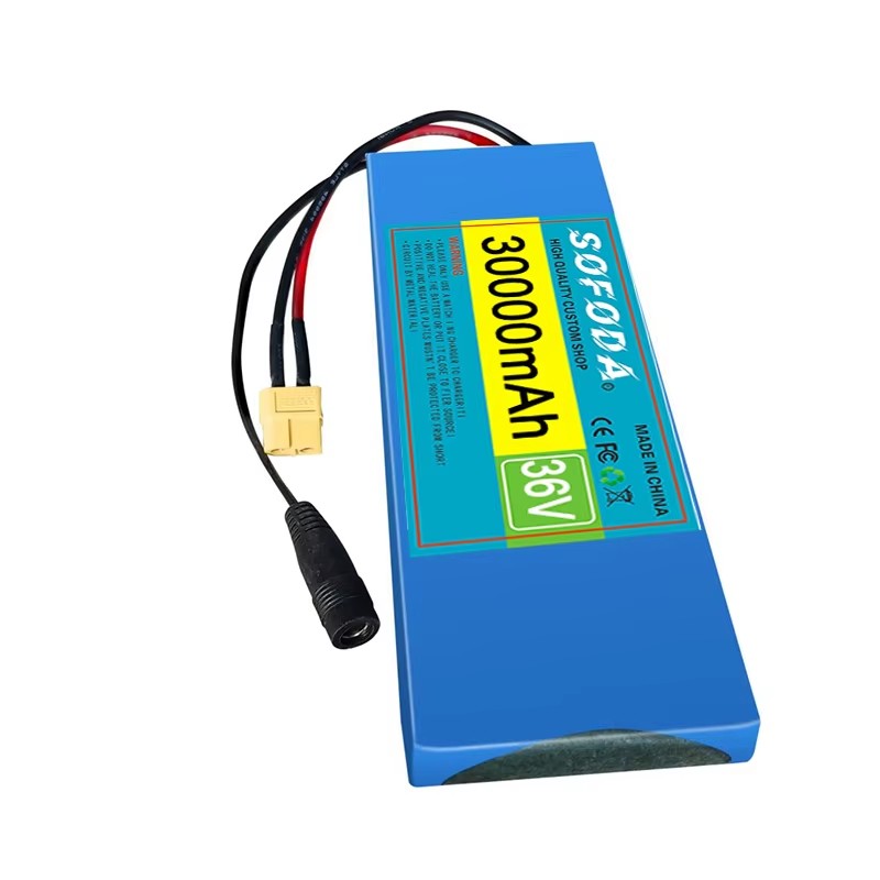 100% 36V Battery Genuine 36V 30000mAh 10S1P 18650 Lithium-ion Rechargeable Battery Pack 20A with BMS Scooter and Bicycle