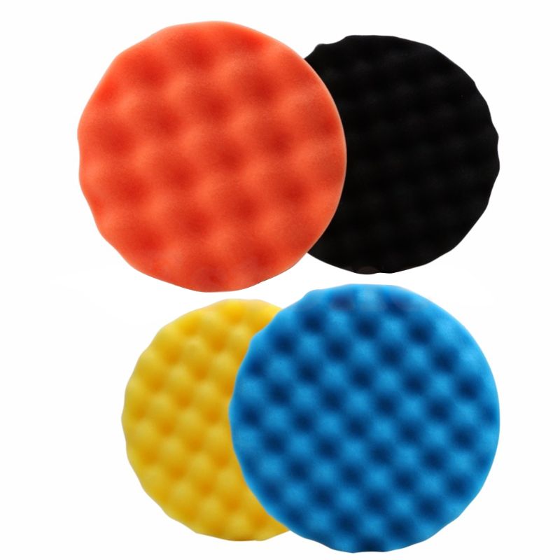 4 Stuks 5 Inch (125Mm) Buffing Polijsten Spons Pad Kit Voor Auto Polijstmachine Buffer Mol