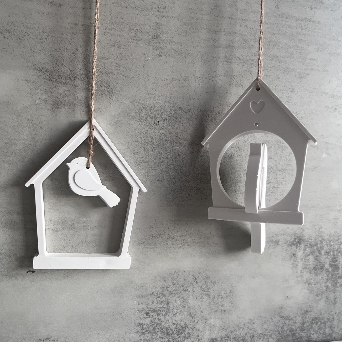 Decoratieve hanger met huisvogel, gemaakt van siliconen, mal voor lentevogel, gipsen ornament.