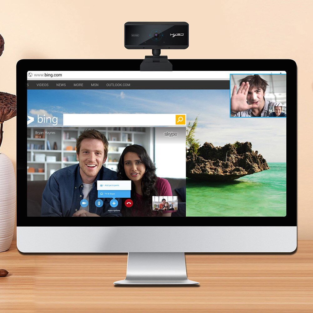 HXSJ S3 USB 1080P Auto-Focusing Webcam HD Camera with Built-in Microphone