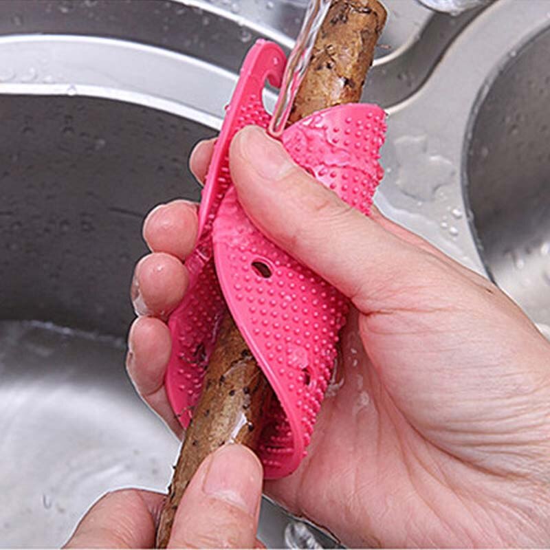 Cepillos de limpieza de vegetales y frutas de PVC cepillo de limpieza multifuncional para el hogar cepillo de limpieza fácil para el Herramientas de limpieza de cocina del depurador de patatas