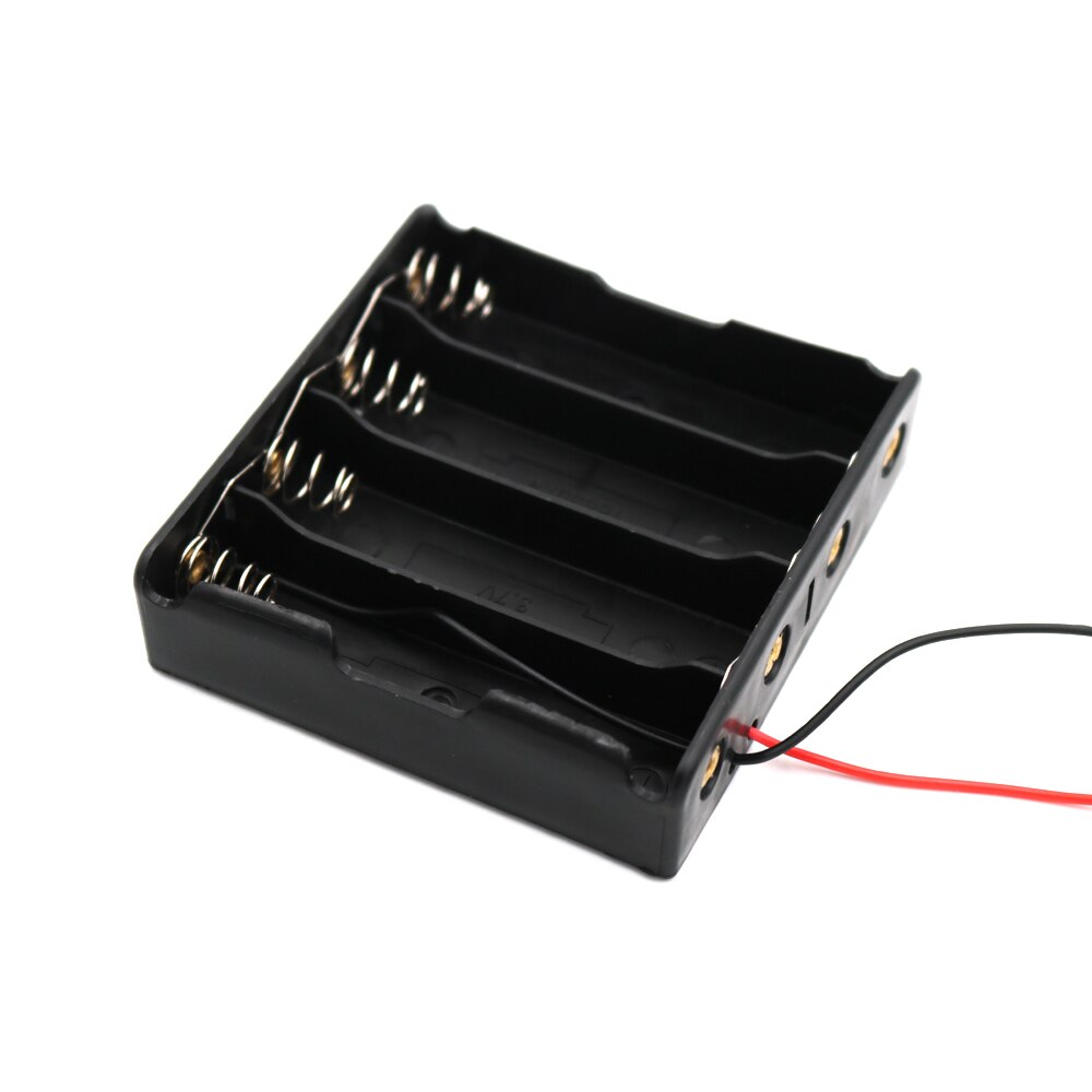 1 2 3 4 18650 Battery Holder Connector Storage Case Box With Wire Cable Series Parallel connection 3.7V 18650 Lithium Battery: 4P Series