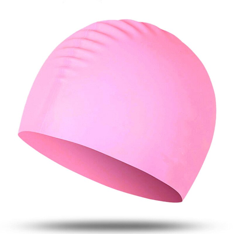 Badmuts Silicone Mannen En Vrouwen Waterdicht Plus Verdikking Lang Haar Sport Zwemmen Zwembad Cap Zwemmen Hoed Cover Voor Volwassen: P