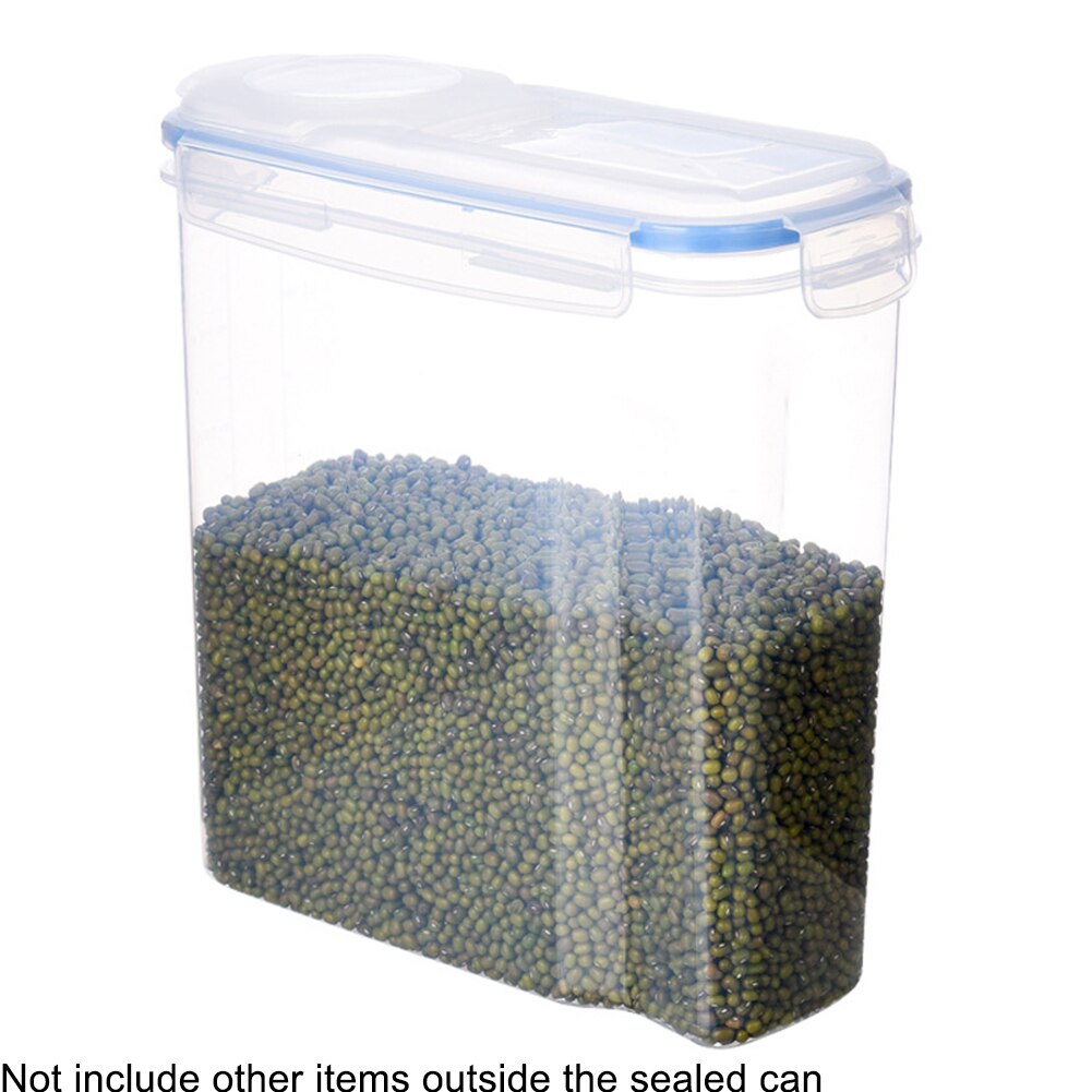 Caja de Cereal de cocina de 2,5 l/4L, contenedor de arroz de grano de comida, dispensador de cereales, caja de plástico PP para almacenamiento, funda extraíble # N