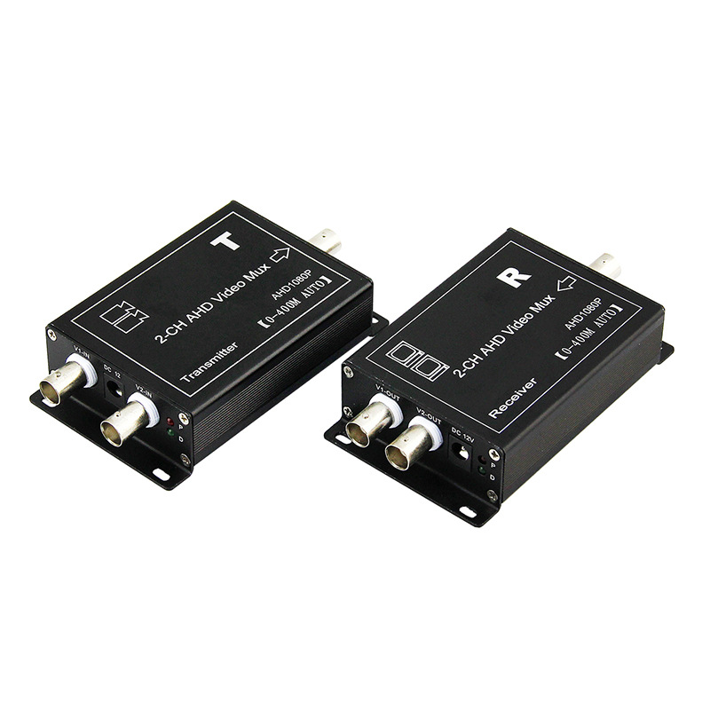 Cctv Camera Multiplexer 2 Channel Ahd Coaxial Video Multiplexer With Signal Transmission Distance Ahd Multiplexer