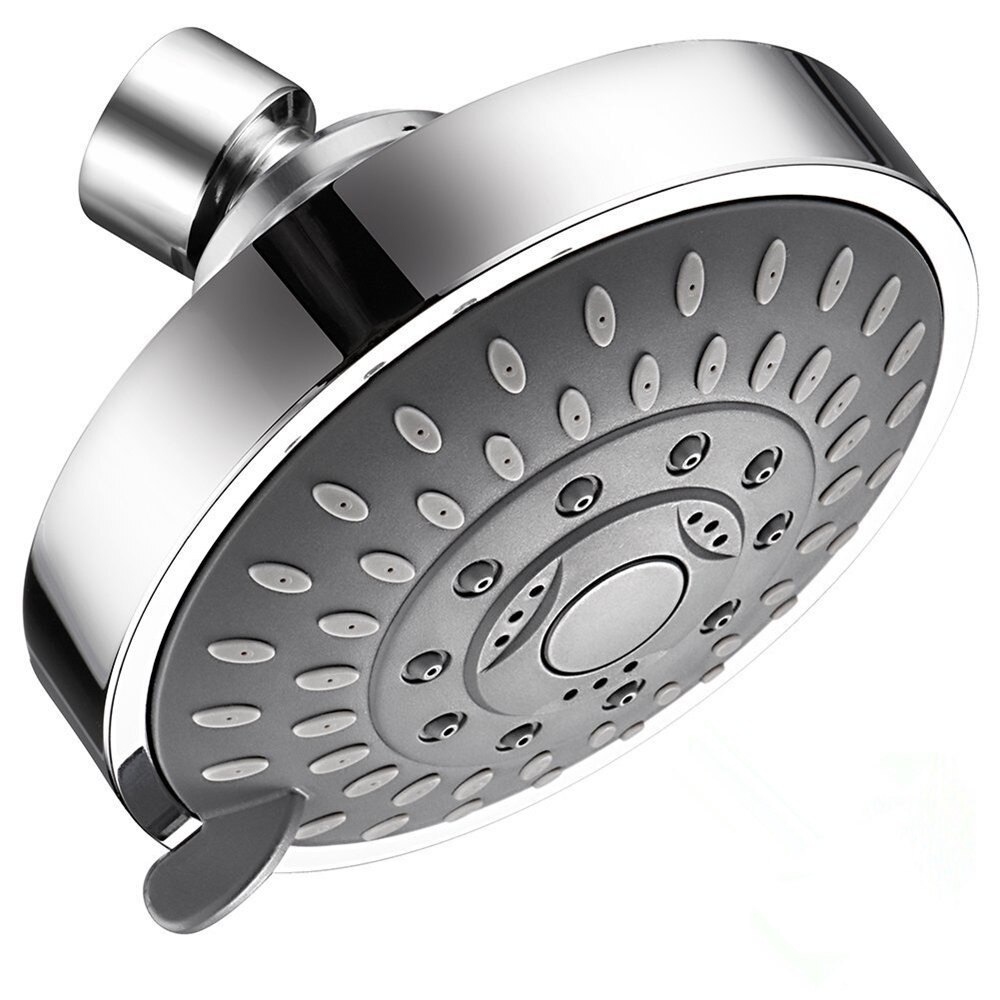 Shower Head High Pressure Bathroom 4 Inch 5-Setting Adjustable Shower Head Top Water Saving Powerfull Boosting Spray Bath #YL5: A