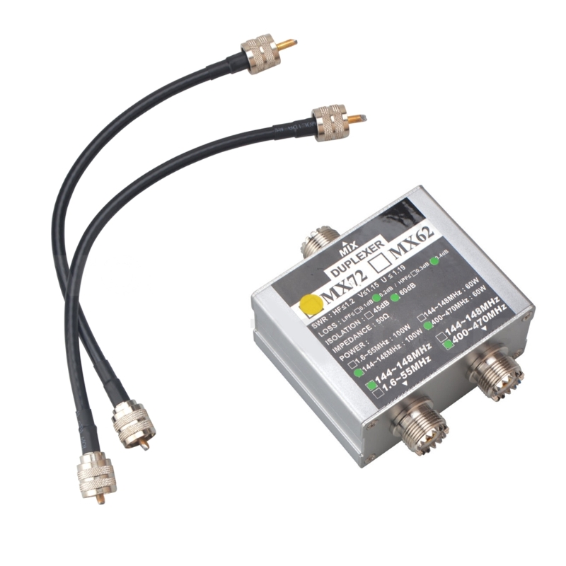 VHF+UHF Duplexer 144‑148MHz/ 400‑470MHz Different Frequency Indoor Antenna Combiner for VHF+UHF Duplexer Antenna