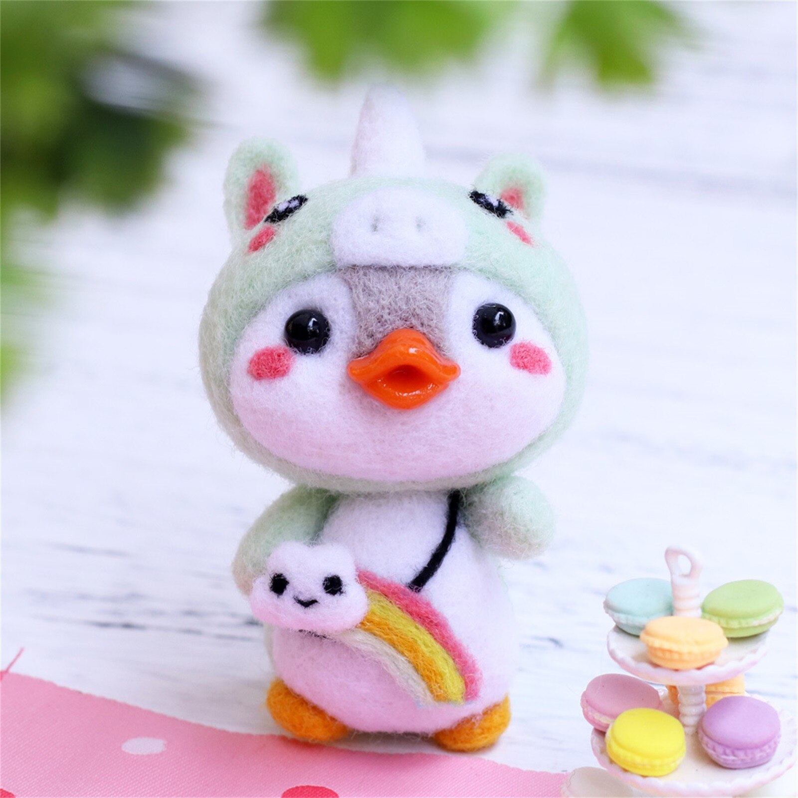 Leuke Pinguïn Patroon Handgemaakte Diy Poke Wol Vilt Materiaal Productie Pakket Kinderen Gevulde Pop Voor Kinderen Kinderen Pluchen Speelgoed: N