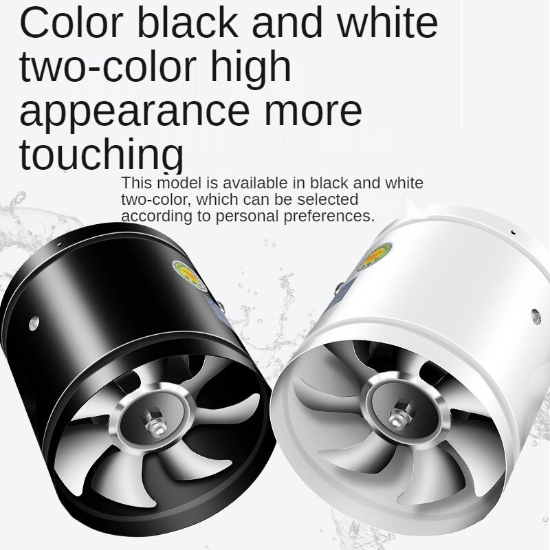 10/12Inch Pijp Ventilator Lucht Ventilator Metalen Pijp Ventilatie Ventilator Mini Extractor Badkamer Wc Muur Fan duct Fan