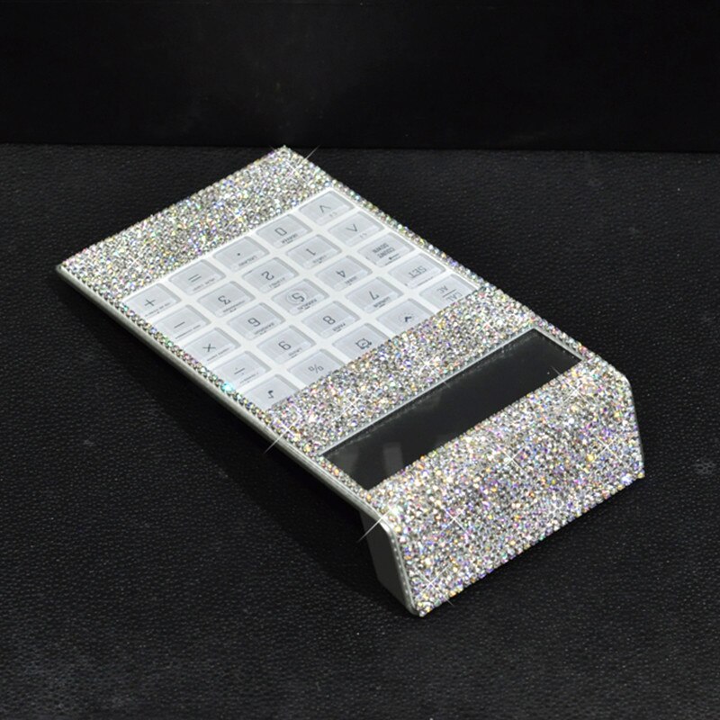 Ultra-tynd indlagt diamant kontor elektronisk lommeregner stemme multifunktion skinnende desktop bærbar skærm bærbar