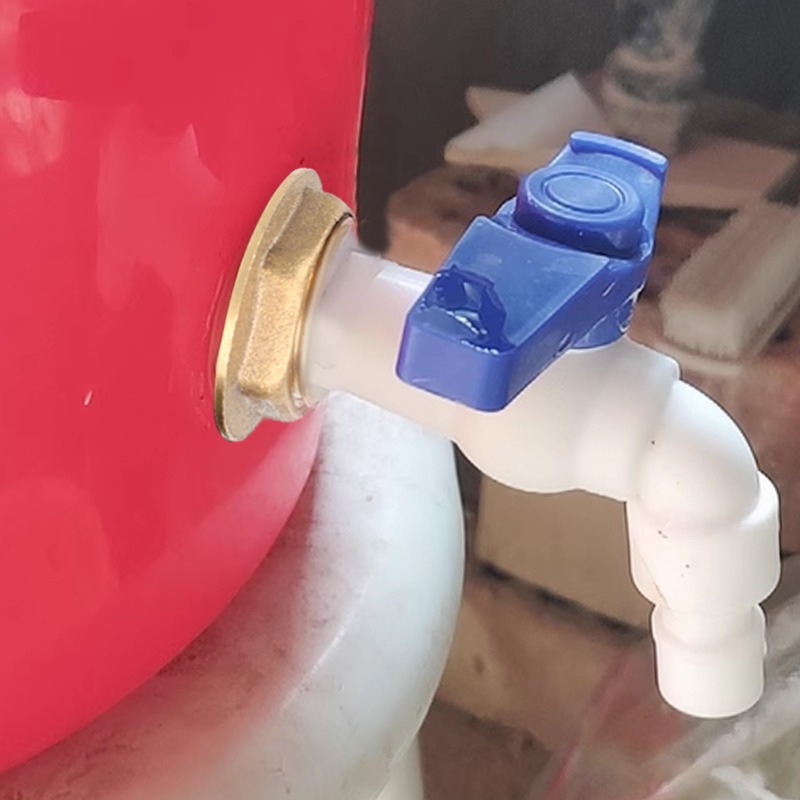 6-1PC Water Butt Water Tank Tap Buckets Connector Watering Equipment Water Storage Rain Barrels Brass Tap Click-Lock Fitting Use