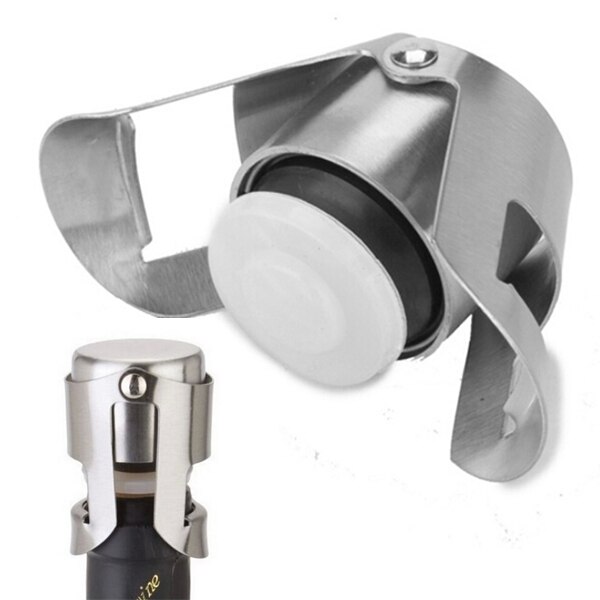 1Pc Stainless Steel Home Bar Wine Collection Red Wine Champagne Bottle Stopper Sealer Round Collar Drip Stop Ring series: 626