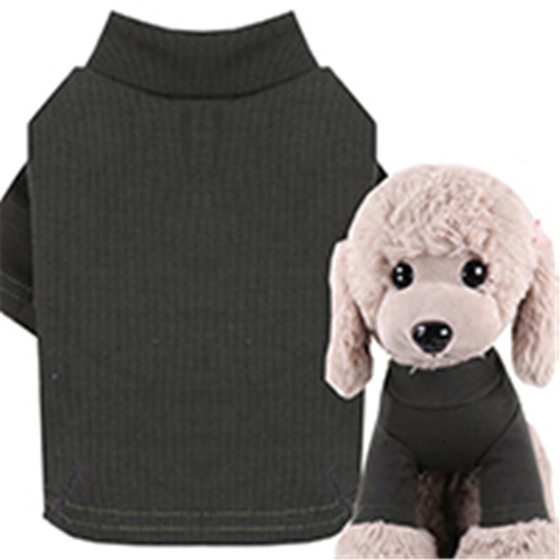 Elastische Dieptepunt Shirt Hond Gestreepte Kleding Katoen Warm Winter T-shirt Kat Puppy Cosstume Apparel Doggyzstyle