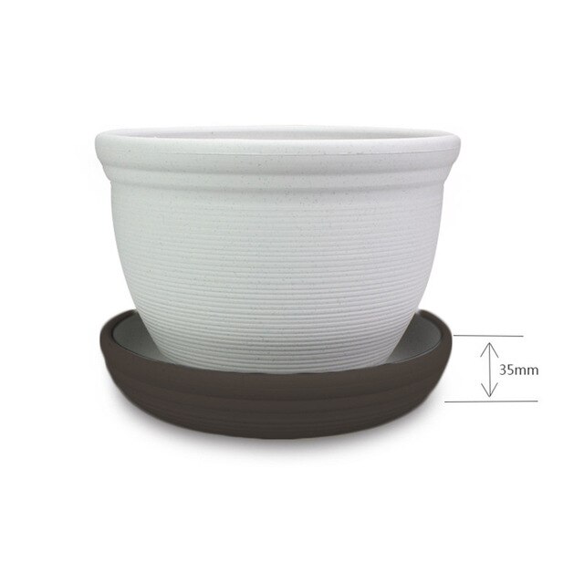 Bandeja redonda de plástico para macetas, 18/21/24/27/30cm, maceta para suculentas, flores, platillos, suministros de decoración, 1 Uds.: 18cm