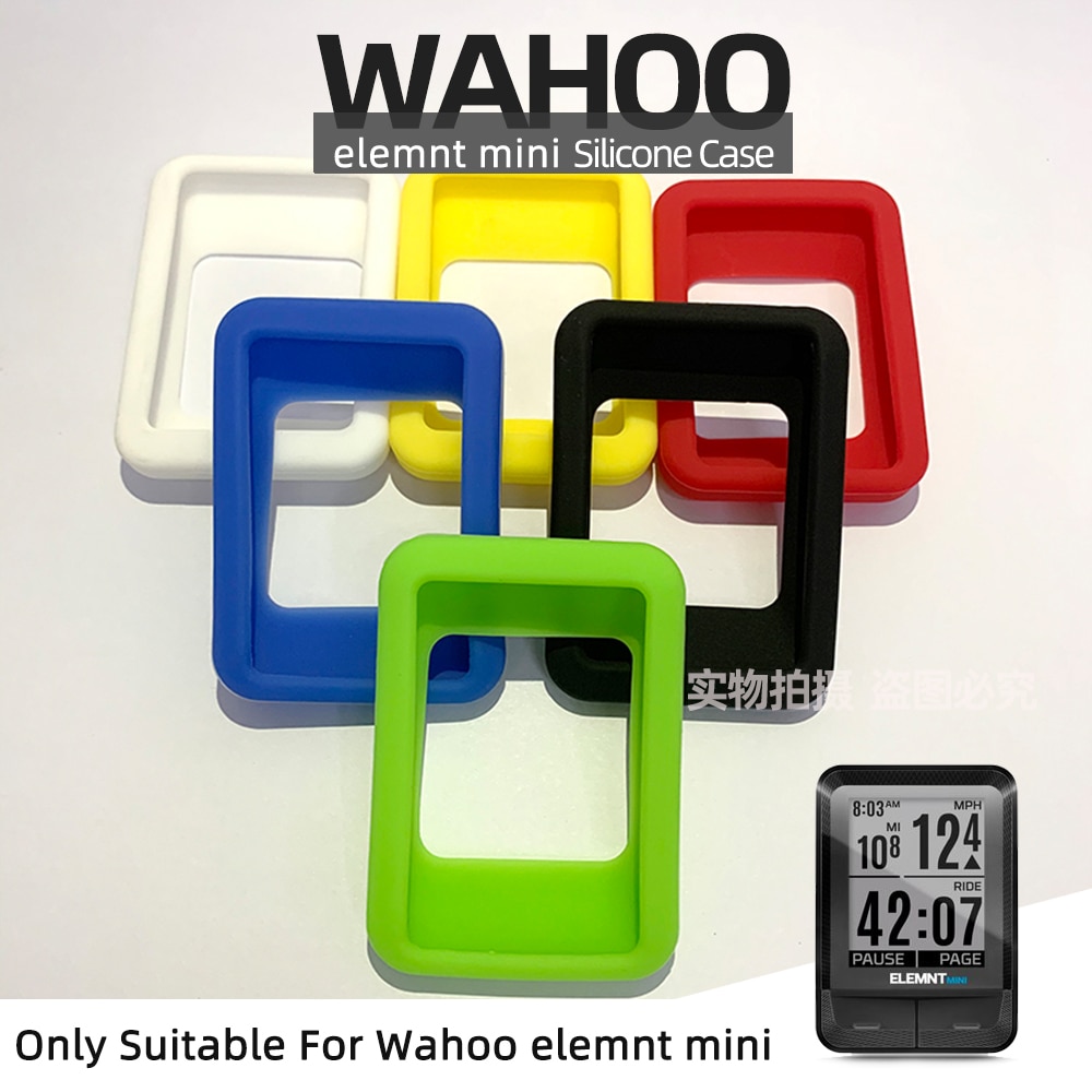 Wahoo Elemnt Mini Case Bike Computer Siliconen Cover Rubber Beschermhoes + Hd Film (Voor Wahoo Elemnt Mini)
