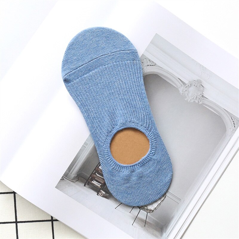 Women Sports Socks Spring Summer Breathable Female Solid Comfortable Cotton Casual Camping Hiking Outdoor Sock: blue 1