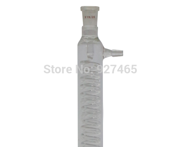 YHChem Lab Glassware 19/26 Joint Graham Condenser Coil Glass Condenser