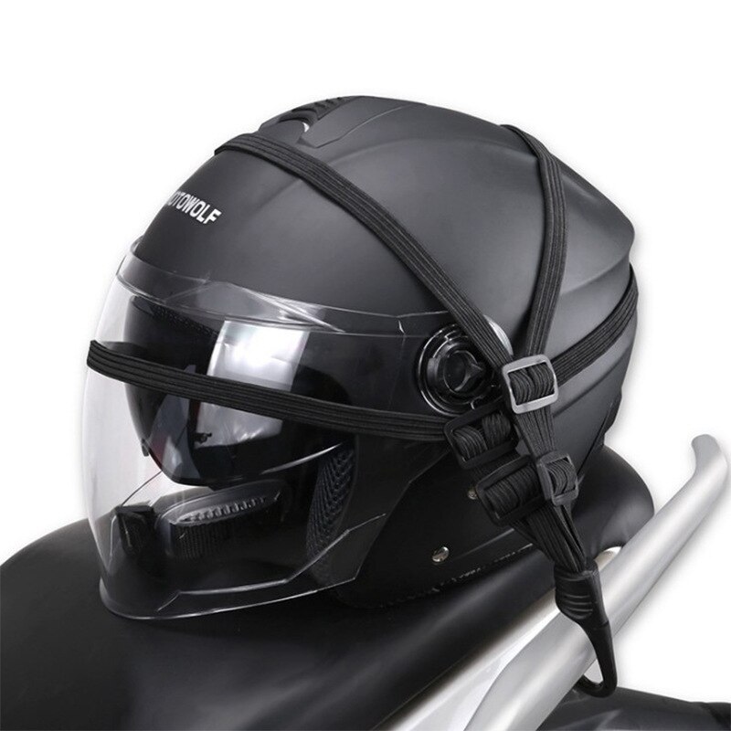 Moto e-bike bagages lanière sport voiture réservoir de carburant filet casque sac débris ensemble Net contre-pointe casque lanière