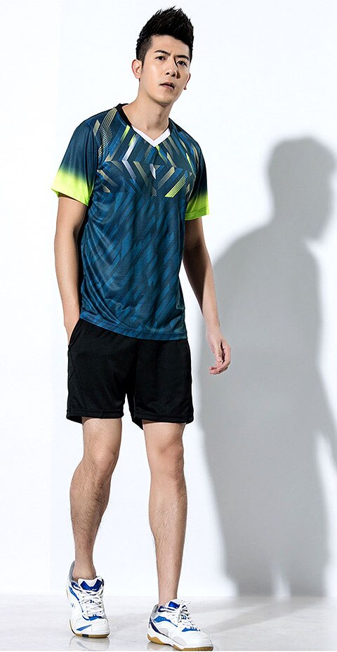 Tennis Shirts Women / Men , Badminton Shorts Shorts , Shirt tennis Male , Table tennis Shirts Skirts , Ping Pong T-Shirt Blue: Men Blue Sets / Men 4XL