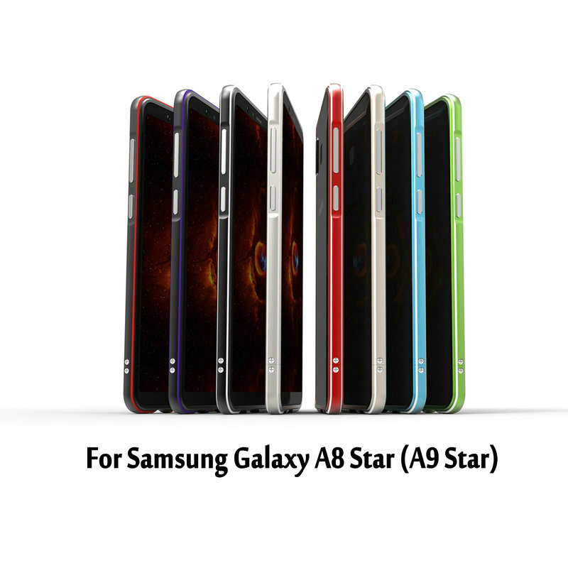 For A8 Star Bumper Luxury Ultra Thin Slim Aluminum Frame For Samsung Galaxy A8 Star Phone Fundas Protection Cases