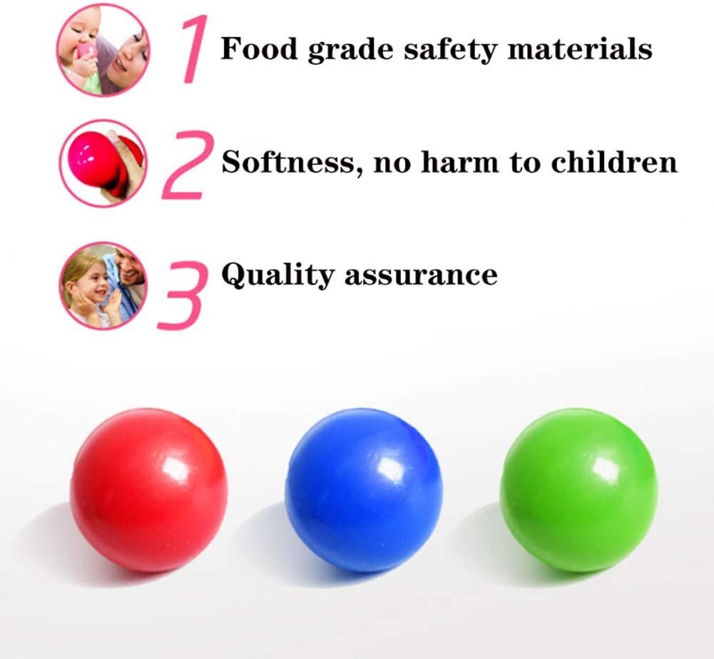 1-3 pz spremere giocattoli luminosi Sticky Wall Balls antistress Fidget Toy Decompression Squishy 4 colori regalo per bambini adultiантистресс