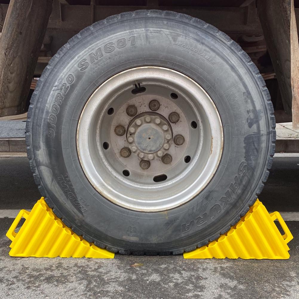 Bouchons de cale de roue en plastique résistants de cale de roue portative de 39x16x18cm pour le camion de remorque de voiture RV