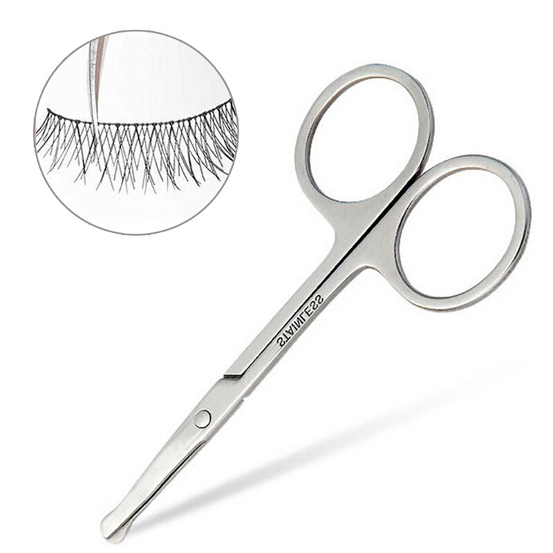 1 ud. De pinzas de corte de pelo para cejas y nariz, tijeras de seguridad redondas de acero inoxidable, tijeras para cejas, cortaúñas pequeñas
