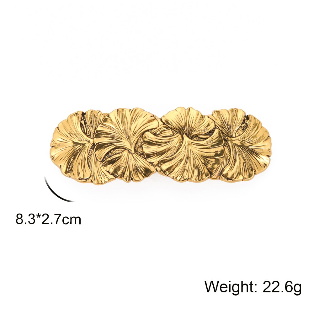 Skyrim Ginkgo Daisy fleur plante pince à cheveux mariée diadème rétro femmes épingle à cheveux Barrette luxe mariage cheveux accessoires: Plaqué argent antique