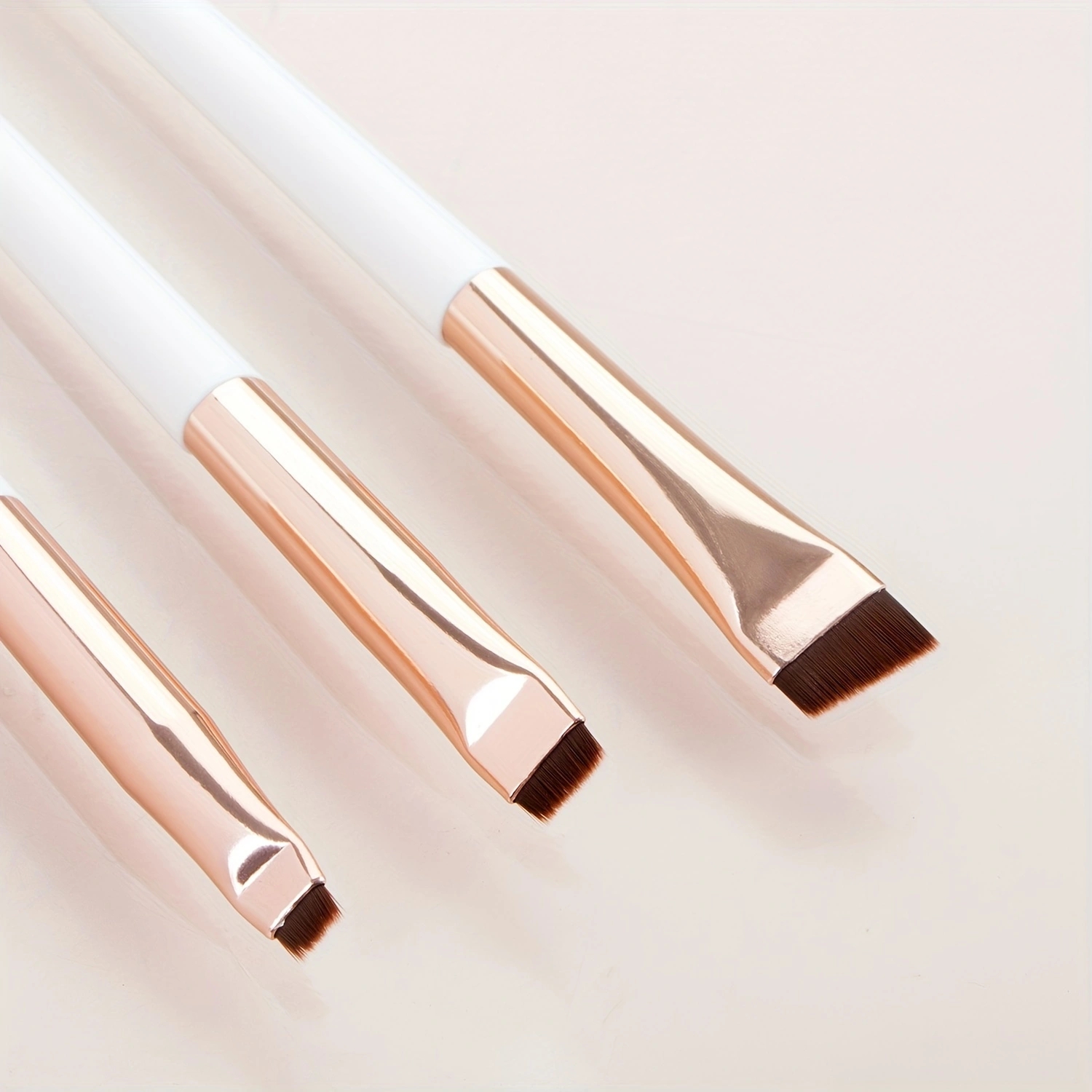 Ultra-Thin Eyebrow Brush Set -3Pcs Angled Precision Eyeliner MakeupBrushes, Synthetic Bristles Slanted Eyeshadow Eye Brow Tintin