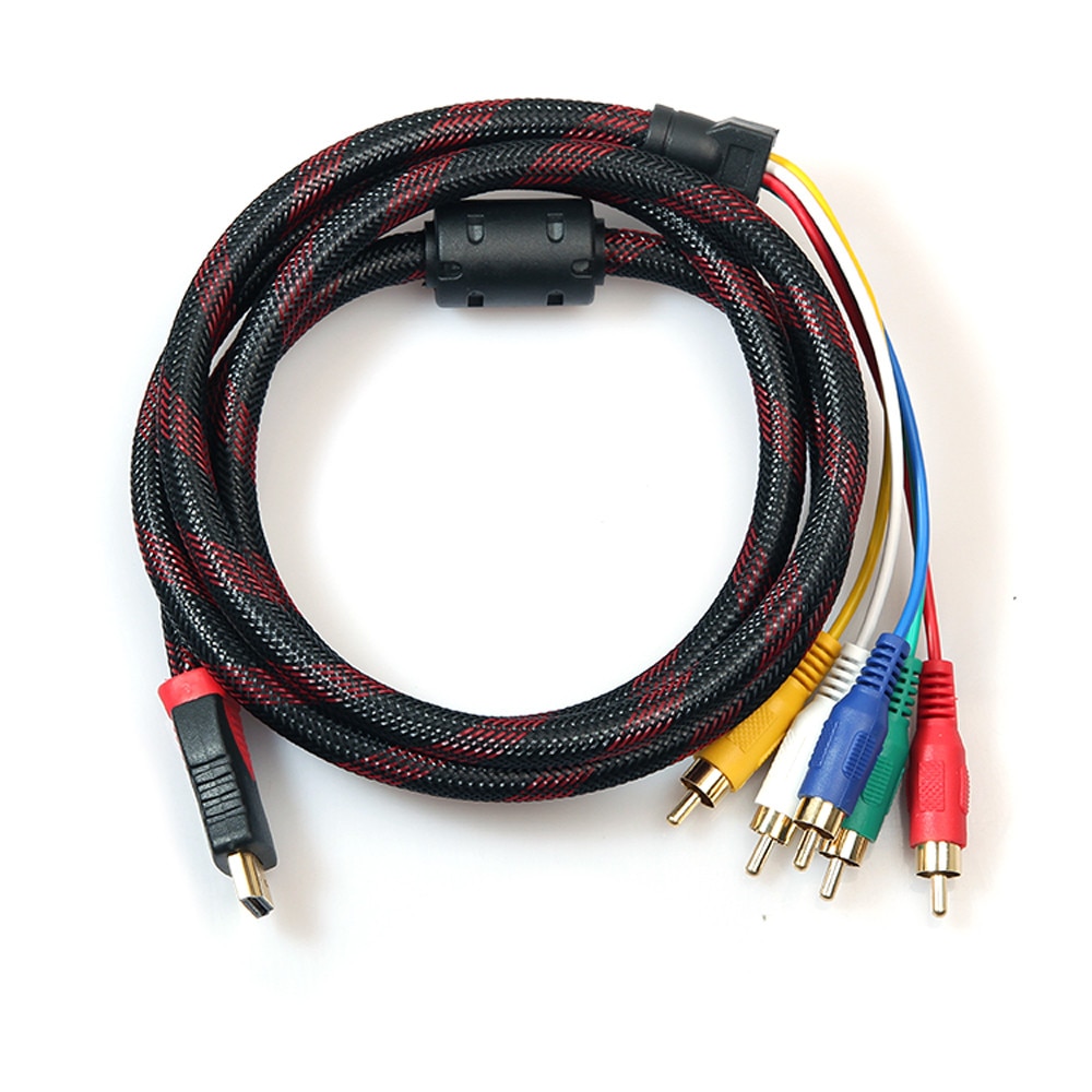 5ft HDMI to 5RCA Male Audio Video Component Convert Cable 1.5M For HDTV 1080P extension