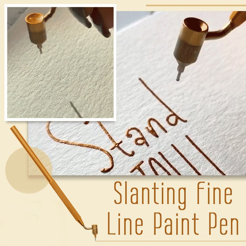 Slanting Fine-line Paint Pen Large Fluid Writer Pen Writer Paint Applicator Pen 0.7/0.5mm Drawing Pens Supplies Art Supplies