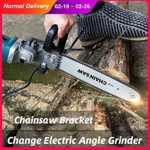 Pièces de support de tronçonneuse changées meuleuse d'angle en scie à chaîne 11.5 pouces 29cm coupe de bois scie électrique transfert Remaker outil électrique