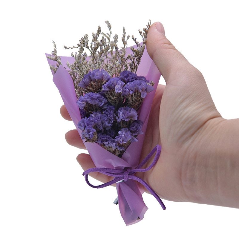 Tørr blomst mini bukett kunstig krystallgress til valentinsdag juledekor gjør jenter fotografering rekvisitt koreansk