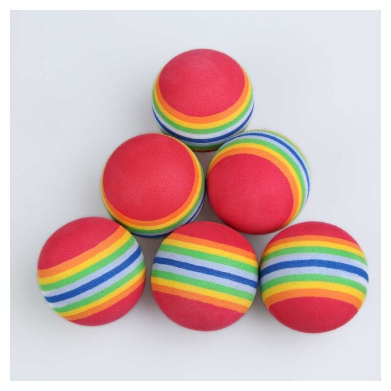 50pcs Golf Swing Training Aids Indoor Practice Sponge Foam Rainbow Balls